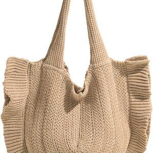 Crochet Beach Tote Bag Women Summer Cute Aesthetic Travel Handbag
